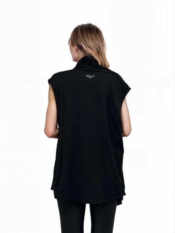 GDorri Black Elite Cape, Cape Jacket, Cape Sleeve, Cape Blazer, Draped Vest, Sleeveless Cape