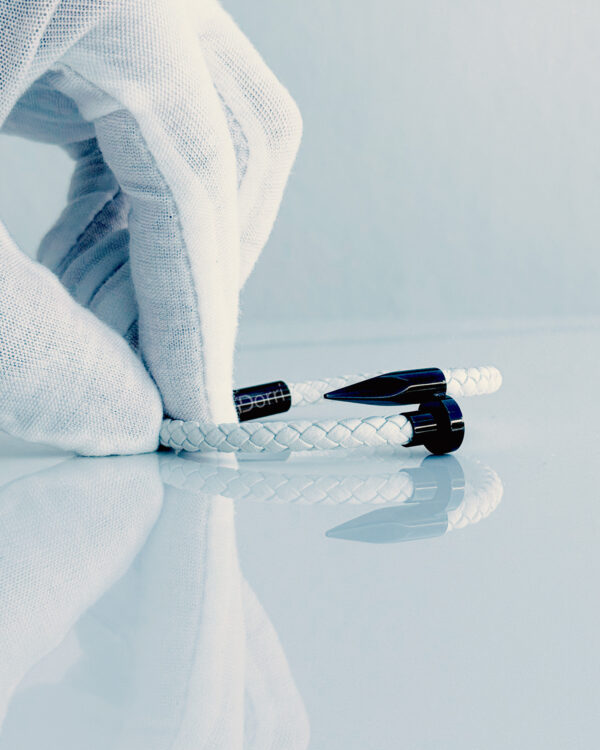 GDorri Nail Bracelet White Black Gold