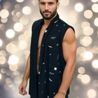 GDorri Black Elite Cape, Cape Jacket, Cape Sleeve, Cape Blazer, Draped Vest, Sleeveless Cape