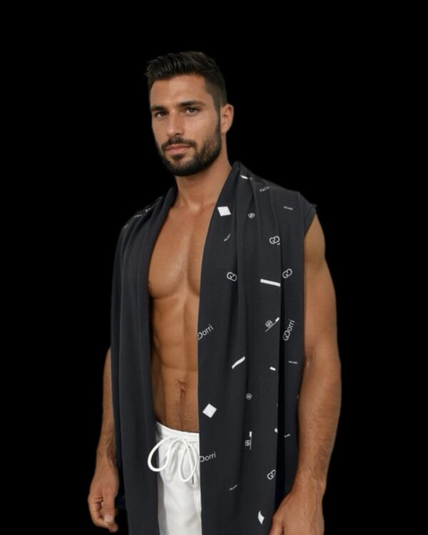 GDorri Black Cape, Cape Jacket, Cape Sleeve, Cape Blazer, Draped Vest, Sleeveless Cape