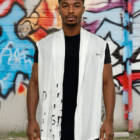 GDorri White Fashion Cape, Cape Jacket, Cape Sleeve, Cape Blazer, Draped Vest, Sleeveless Cape