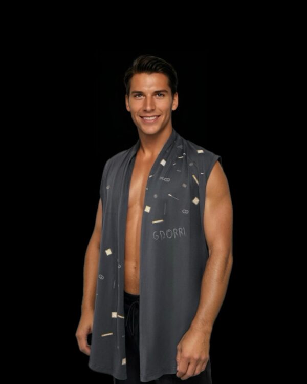 GDorri Graphite Style Cape, Cape Jacket, Cape Sleeve, Cape Blazer, Draped Vest, Sleeveless Cape