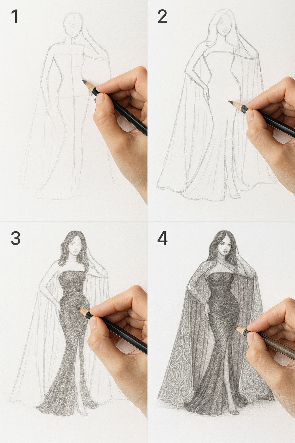 Aurevia By GDorri Royal Collection Step By Step Sketch