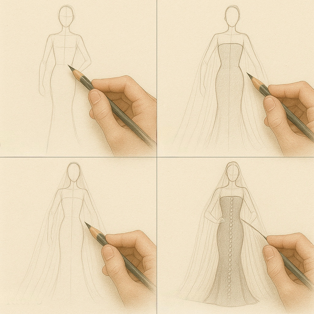 Elianne By GDorri Royal Collection Step By Step Sketch