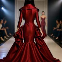 GDorri Chamilie Reda Carpet Fashion Show Back