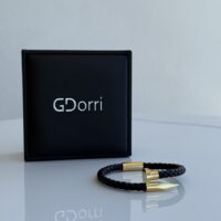 GDorri Nail Bracelet Black Yellow Gold Box