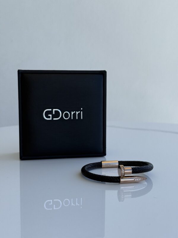 GDorri Nail Bracelet Lux Black Diamond Rose Gold Box