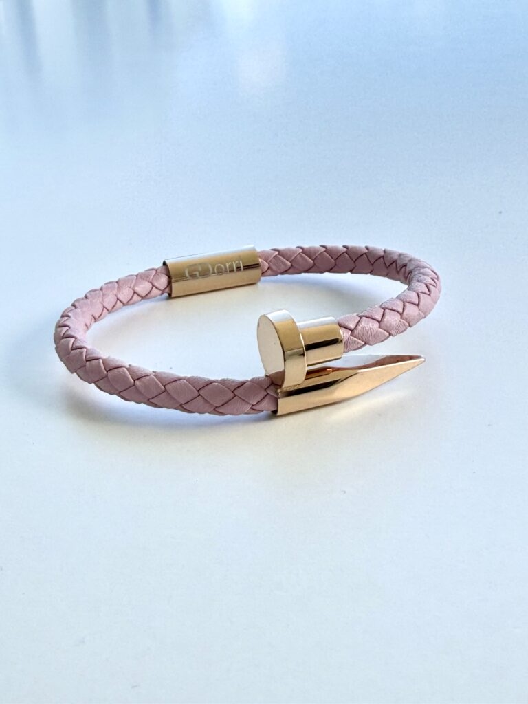 GDorri Nail Bracelet Pink Rose Gold Main