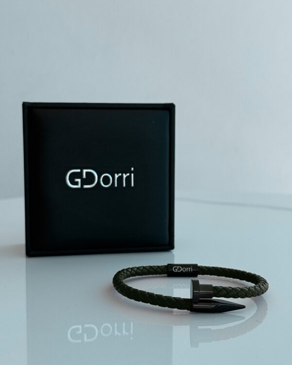 GDorri Nail Bracelet Army Green Blackened Box