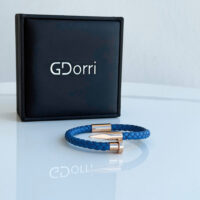GDorri Nail Bracelet Blue Rose Gold Box