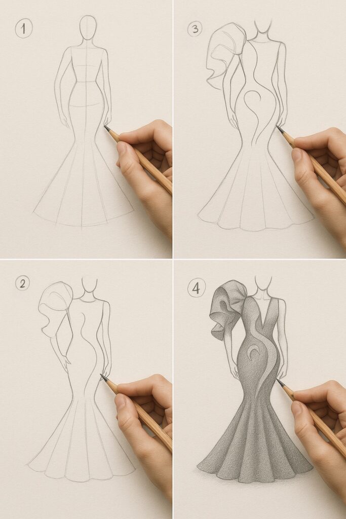 Lumira By GDorri Royal Collection Step By Step Sketch
