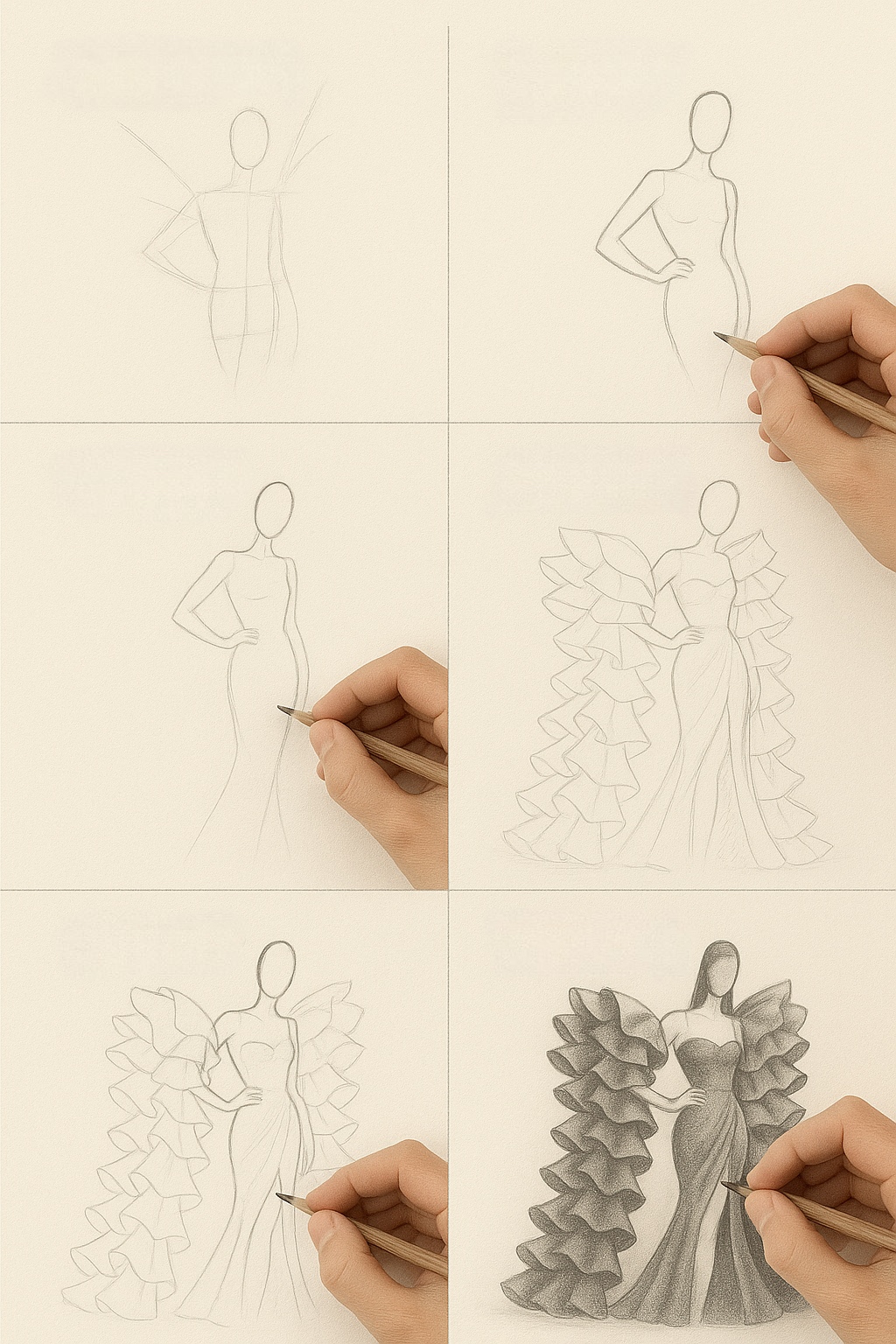 Lunarie by GDorri Royal Collection — Step-by-step Sketch