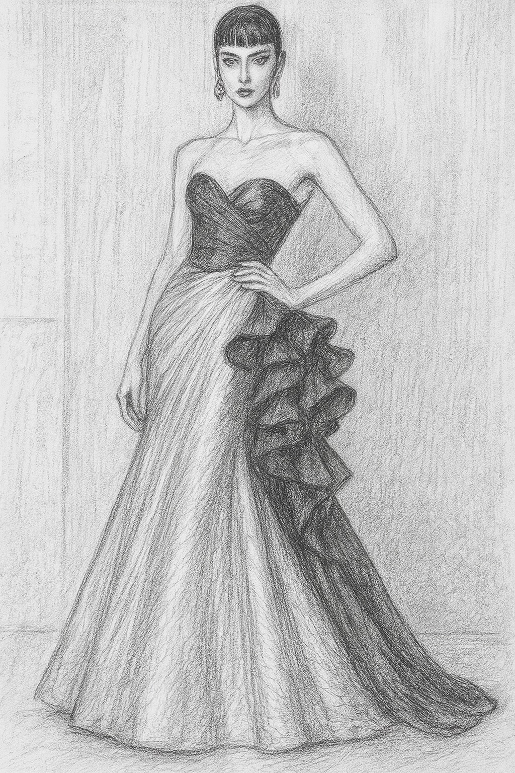 Solenne By GDorri Royal Collection Front Sketch