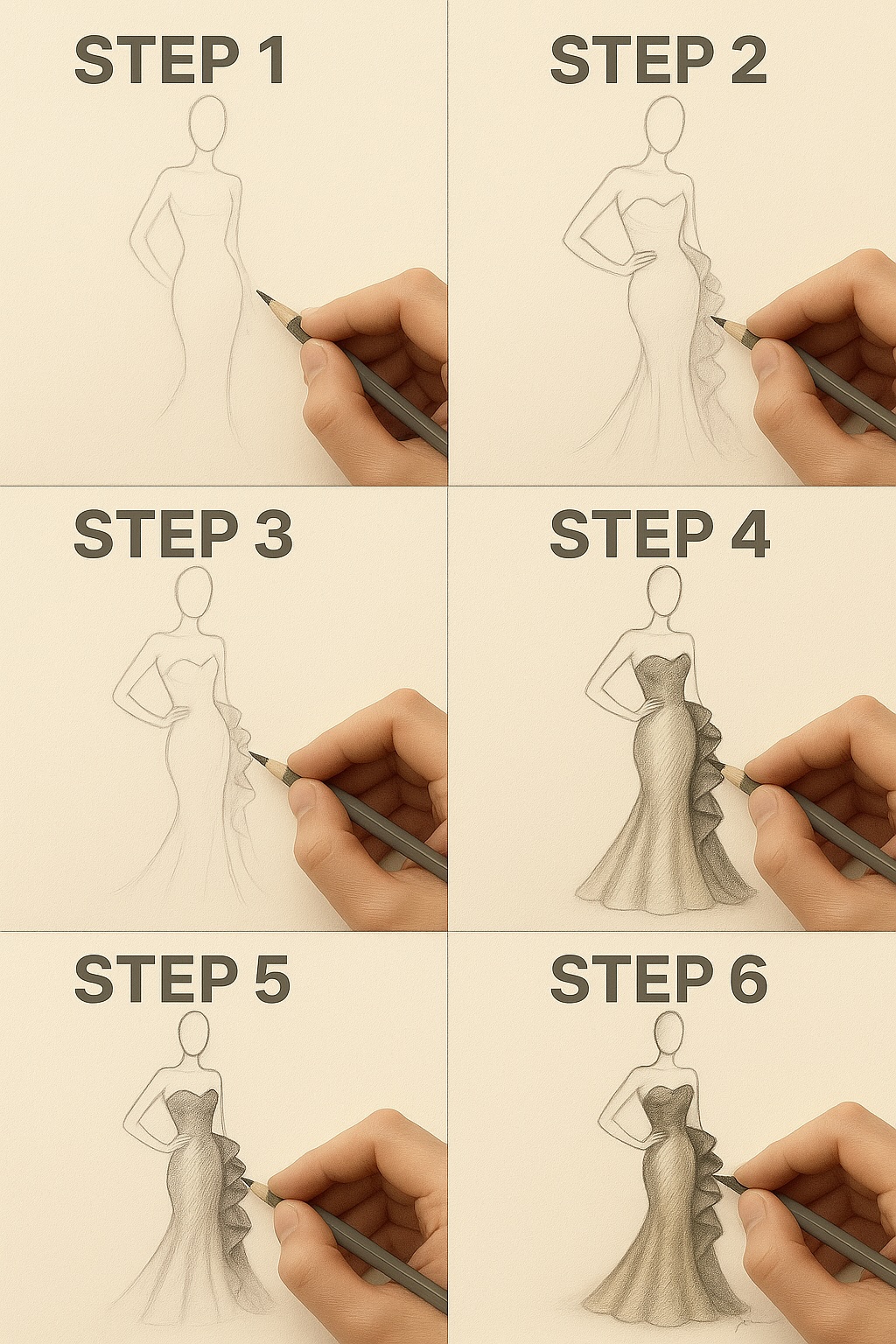 Solenne By GDorri Royal Collection Step By Step Sketch