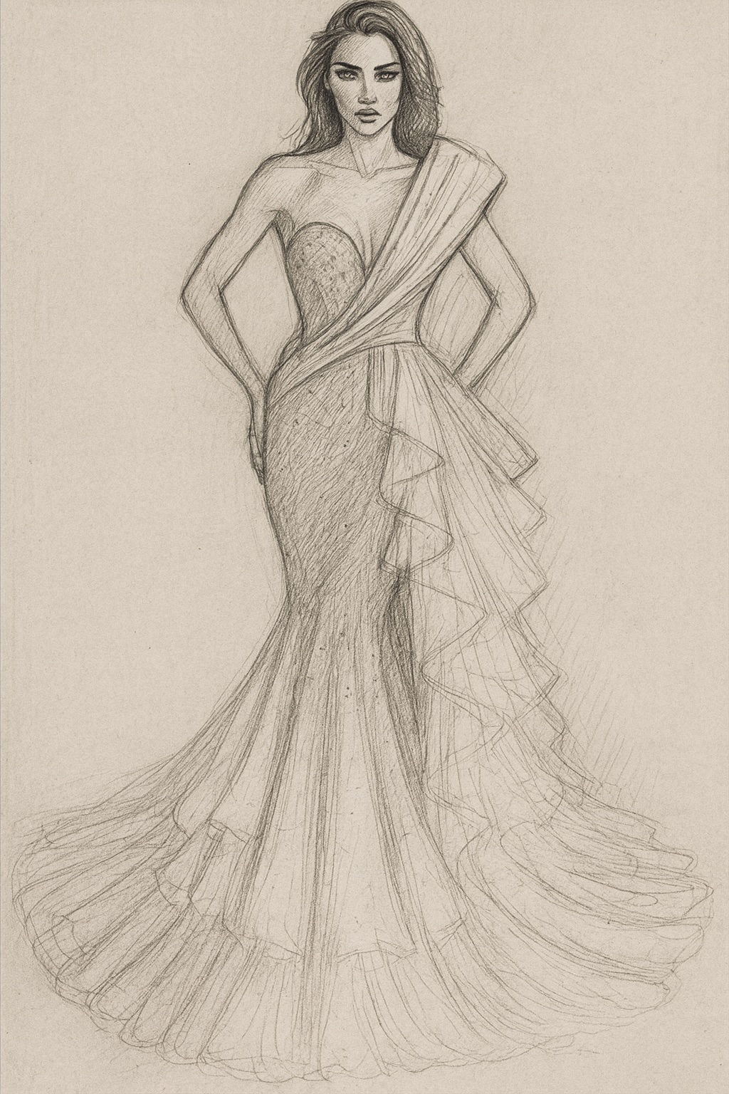 Thessalie By GDorri Royal Collection — Front Sketch
