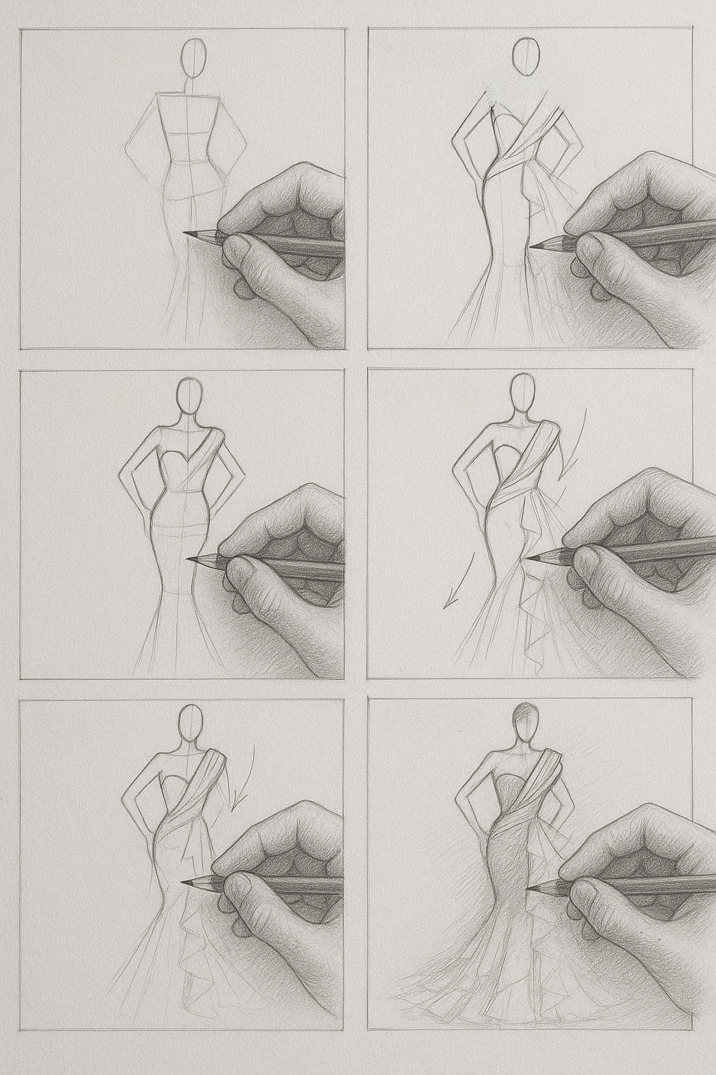 Thessalie By GDorri Royal Collection — Step By Step Sketch