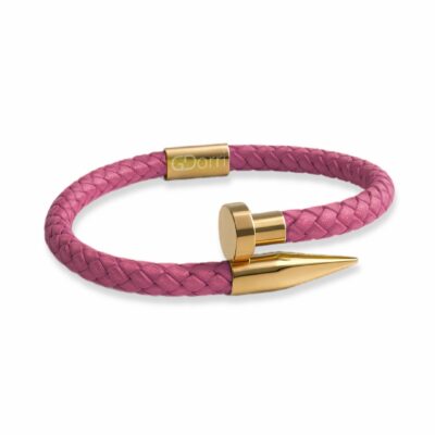 GDorri Nail Bracelet Pinkn Yellow Gold