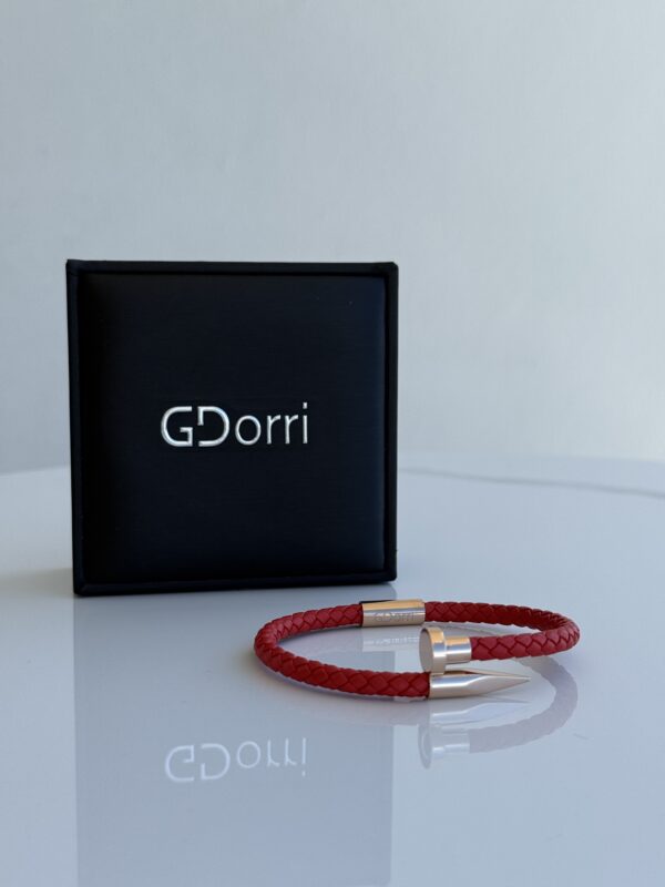 GDorri Nail Bracelet Red Rose Gold Box