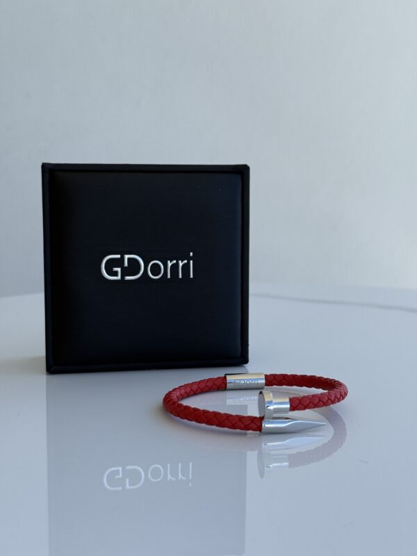 GDorri Nail Bracelet Red White Gold Box