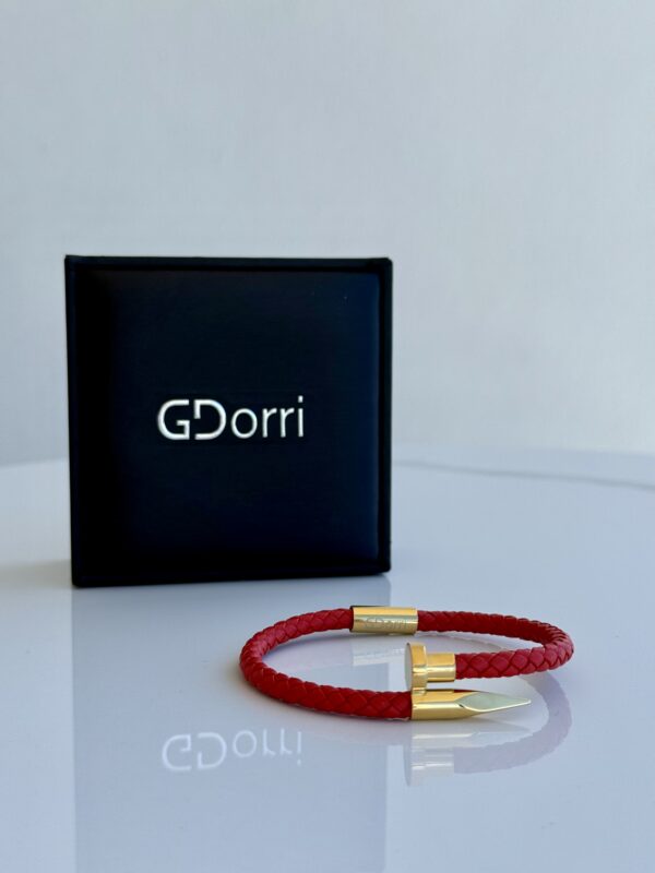 GDorri Nail Bracelet Red Yellow Gold Box